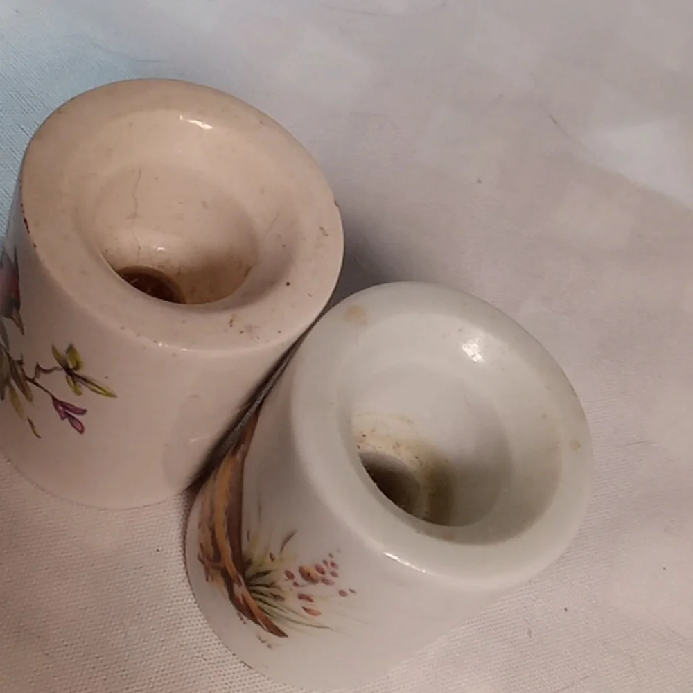 Vtg. candlestick holders West Germany ceramic Birds